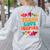 Retro Teach Love Inspire Back To School Teachers Women's Sweatshirt Back Print Ash Retro Teach Love Inspire Back To School Teachers Women's Sweatshirt Back Print Ash