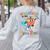 Retro Teaching Is My Superpower Apple Teacher Appreciation Women's Sweatshirt Back Print Ash