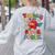 Retro Teaching Is My Superpower Apple Teacher Appreciation Women's Sweatshirt Back Print Ash