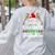 Santa's Favorite Dance Teacher Shirt Christmas Pajama Women's Sweatshirt Back Print Ash