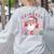 Santa's Favorite Teacher Groovy Christmas Teacher Boys Girls Women's Sweatshirt Back Print Ash Santa's Favorite Teacher Groovy Christmas Teacher Boys Girls Women's Sweatshirt Back Print Ash