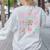 School Pencils And Bows Teacher Bow Coquette Pencil Girls Women's Sweatshirt Back Print Ash