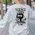 Science Teacher Appreciation Merch -Adults -Youth Grey Classic Fit Modern Science Theme Cartoon Women's Sweatshirt Back Print Ash