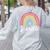 Sé Amable Spanish Bilingual Teacher Be Kind Boho Rainbow Women's Sweatshirt Back Print Ash Sé Amable Spanish Bilingual Teacher Be Kind Boho Rainbow Women's Sweatshirt Back Print Ash