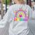 Second Grade Rainbow Girls Boys Teacher Team 2nd Grade Squad Women's Sweatshirt Back Print Ash Second Grade Rainbow Girls Boys Teacher Team 2nd Grade Squad Women's Sweatshirt Back Print Ash