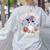 Silly Goose Spooky Teacher Club Halloween Witch Ghost Women's Sweatshirt Back Print Ash