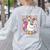 Silly Goose Teacher Club Animal Lover Groovy Teacher Women's Sweatshirt Back Print Ash