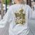 Skeleton Book Floral Skull Halloween Teacher Costume Women's Sweatshirt Back Print Ash Skeleton Book Floral Skull Halloween Teacher Costume Women's Sweatshirt Back Print Ash