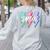 SPED Teacher Squad Lightning Bolt Special Education Women's Sweatshirt Back Print Ash SPED Teacher Squad Lightning Bolt Special Education Women's Sweatshirt Back Print Ash