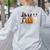 Spooky Ghost Boston Terrier Pumpkin Halloween Dog Lover Women's Sweatshirt Back Print Ash