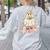 Spooky Teacher Groovy Retro Ghost Teacher Halloween 2023 For Men Women Kids Women's Sweatshirt Back Print Ash