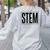 Stem Teacher Science Technology Engineering Math Teachers Women's Sweatshirt Back Print Ash Stem Teacher Science Technology Engineering Math Teachers Women's Sweatshirt Back Print Ash