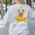 Sunflower Yorkie Mom Dog Lover Women's Sweatshirt Back Print Ash