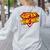 Super Teacher Superhero Back To School Teacher's Women's Sweatshirt Back Print Ash Super Teacher Superhero Back To School Teacher's Women's Sweatshirt Back Print Ash
