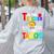 T Is For Teacher And Tacos For Teacher & Tacos Lovers Women's Sweatshirt Back Print Ash