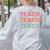 Teach Compassion Kindness Confidence For Teacher Women's Sweatshirt Back Print Ash Teach Compassion Kindness Confidence For Teacher Women's Sweatshirt Back Print Ash