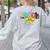 Teach Coquette Bow Teacher Back To School Happy First Day Women's Sweatshirt Back Print Ash Teach Coquette Bow Teacher Back To School Happy First Day Women's Sweatshirt Back Print Ash