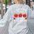 I Teach The Cutest Apples In The Orchard Cute Fall Teacher Women's Sweatshirt Back Print Ash