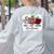 Teach Love Inspire Pre-k Teacher Apple Leopard Red Plain Women's Sweatshirt Back Print Ash