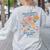 Teach Them Love Them Watch Them Grow Retro Teacher Floral Women's Sweatshirt Back Print Ash Teach Them Love Them Watch Them Grow Retro Teacher Floral Women's Sweatshirt Back Print Ash