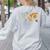Teach Peace Teacher Teacher Women's Sweatshirt Back Print Ash Teach Peace Teacher Teacher Women's Sweatshirt Back Print Ash