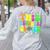 This Teacher 80s 90s Teachers's Day Glows Last Day Of School Women's Sweatshirt Back Print Ash