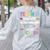 Teacher Besties Matching Teacher Besties Women's Sweatshirt Back Print Ash Teacher Besties Matching Teacher Besties Women's Sweatshirt Back Print Ash