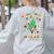 Teacher Christmas Shirts Pajama Matching Rockin' Around The Classroom -Adult Short Sleeve Small Modern Festive Christmas Teacher Xmas Vibes T-Shirt Women's Sweatshirt Back Print Ash
