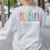 Teacher Of The Deaf ASL Teacher & Deaf Awareness Women's Sweatshirt Back Print Ash