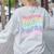 Teacher Dear Students Behind Me 1st Day Of School On Back Women's Sweatshirt Back Print Ash Teacher Dear Students Behind Me 1st Day Of School On Back Women's Sweatshirt Back Print Ash