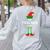 The Teacher Elf Family Matching Group Idea Christmas Women's Sweatshirt Back Print Ash