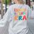 In My Teacher Era First Day Of School Back To School Retro Women's Sweatshirt Back Print Ash