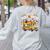 Teacher Halloween School Bus Driver Cute Ghost Witch Party Women's Sweatshirt Back Print Ash