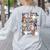 Teacher Library Ghost Reading Book Halloween Cat Women's Sweatshirt Back Print Ash Teacher Library Ghost Reading Book Halloween Cat Women's Sweatshirt Back Print Ash