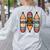 Teacher Life Teach Love Inspire Pencils Inspirational Women Women's Sweatshirt Back Print Ash