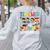 Teacher Of Tiny Superheroes Teach 100th Day Of School Men Women Girls Kids Women's Sweatshirt Back Print Ash