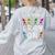 Teacher's Get Your Cray On Dabbing Crayons Women's Sweatshirt Back Print Ash Teacher's Get Your Cray On Dabbing Crayons Women's Sweatshirt Back Print Ash