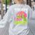 Teachers Love Brains Zombie Teacher Halloween Zombies Women's Sweatshirt Back Print Ash