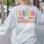 Teaching My Favorite Superheros Men Women SPED Teacher Women's Sweatshirt Back Print Ash