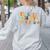 Teaching Is My Superpower Vintage Groovy University Teacher Women's Sweatshirt Back Print Ash