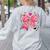Teaching Is A Work Of Heart Pencil Bow Teacher Valentine Women's Sweatshirt Back Print Ash Teaching Is A Work Of Heart Pencil Bow Teacher Valentine Women's Sweatshirt Back Print Ash