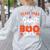 Team Para Boo Crew Halloween Ghost Paraprofessional Teacher Women's Sweatshirt Back Print Ash