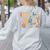 I Tell Young People About Dead People Groovy History Teacher Women's Sweatshirt Back Print Ash I Tell Young People About Dead People Groovy History Teacher Women's Sweatshirt Back Print Ash