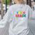 Third Grade Crew First Day Of School 3rd Grade Teacher Women's Sweatshirt Back Print Ash