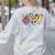 Tie Dye Hippie Peace Love Teach Teacher Appreciation Women's Sweatshirt Back Print Ash Tie Dye Hippie Peace Love Teach Teacher Appreciation Women's Sweatshirt Back Print Ash