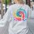 Tie Dye Prek Teacher Rainbow Preschool Back To School Girl Women's Sweatshirt Back Print Ash Tie Dye Prek Teacher Rainbow Preschool Back To School Girl Women's Sweatshirt Back Print Ash