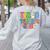 Tired Teachers Club Groovy Teachers Back To School Women's Sweatshirt Back Print Ash