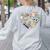TK Vibes Back To School TK Kid Girl TK Team TK Teacher Women Women's Sweatshirt Back Print Ash