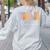 Toddler Teacher Retro Groovy Women Happy First Day Of School Women's Sweatshirt Back Print Ash
