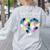 Together Against Bullying Unity Day Teachers Kids Toddler Women's Sweatshirt Back Print Ash